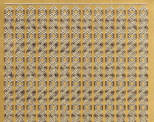 Sticker - Rnder Weihnachten 9 - gold - 985