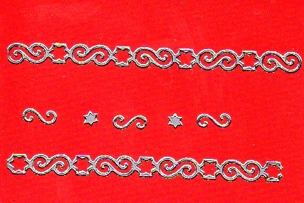 Sticker - Rnder Weihnachten 9 - silber - 985