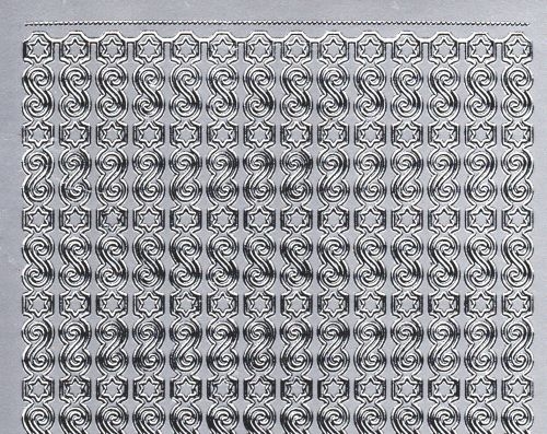 Sticker - Rnder Weihnachten 9 - silber - 985