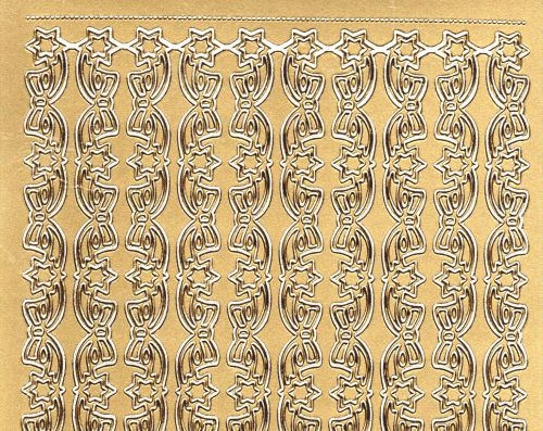 Sticker - Rnder Weihnachten 8 - gold - 986