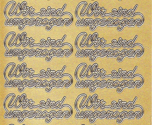 Sticker - Wir sind umgezogen - gold - 418
