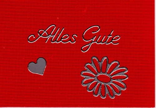 Sticker - Alles Gute - silber - 423