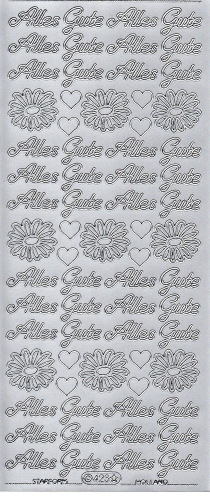 Sticker - Alles Gute - silber - 423