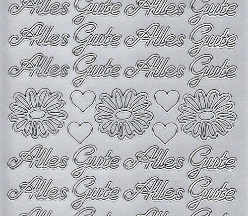 Sticker - Alles Gute - silber - 423