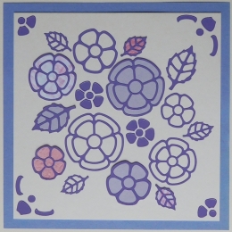 Sticker - Blumen - violett - 1114