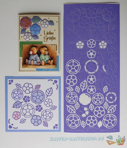 Sticker - Blumen - violett - 1114