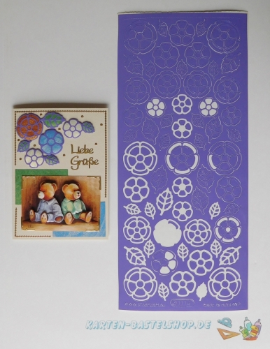 Sticker - Blumen - violett - 1114