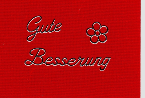 Sticker - Gute Besserung - silber - 409