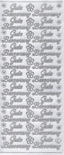 Sticker - Gute Besserung - silber - 409