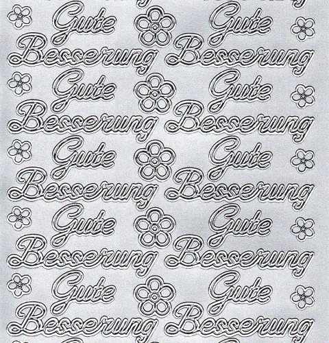 Sticker - Gute Besserung - silber - 409