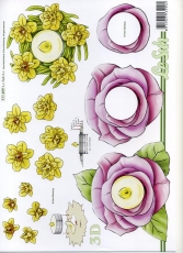 3D-Bogen Teelicht basteln Blumen von LeSuh (777.499)