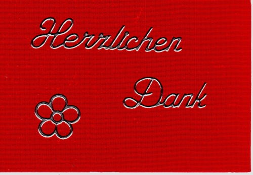 Sticker - Herzlichen Dank - silber - 407