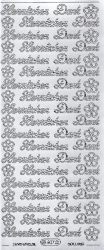 Sticker - Herzlichen Dank - silber - 407
