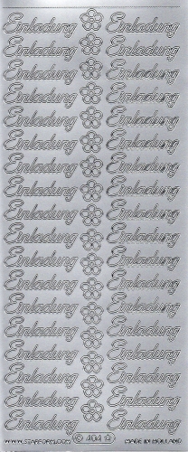 Sticker - Einladung 1 - silber - 404
