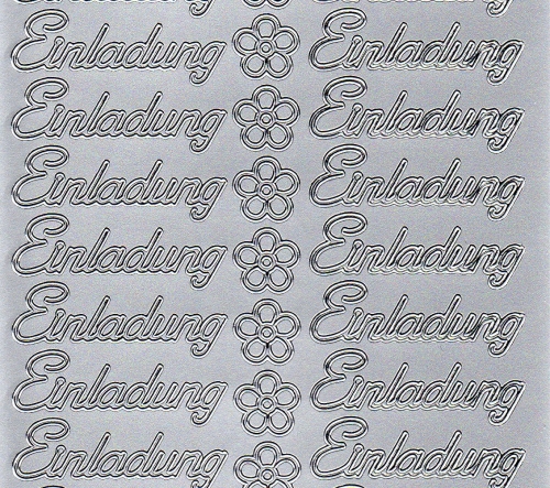 Sticker - Einladung 1 - silber - 404
