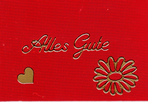 Sticker -Alles Gute - gold - 423