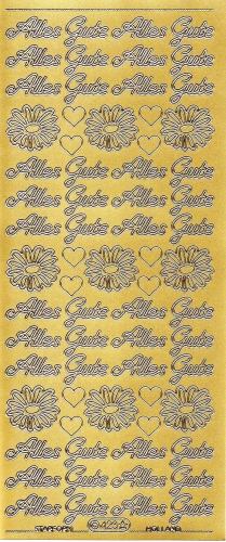 Sticker -Alles Gute - gold - 423