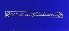 Sticker - Herzlichen Glckwunsch - silber - 431