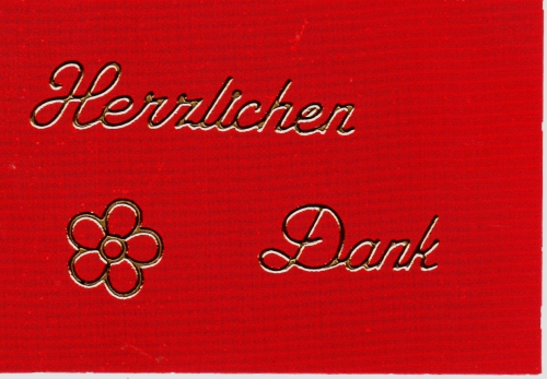 Sticker - Herzlichen Dank - gold - 407