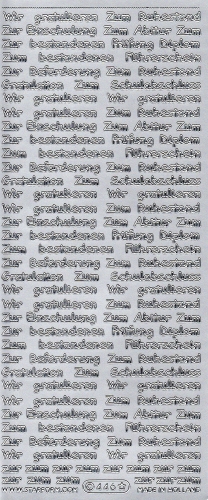 Sticker - Glckwnsche zu verschiedenen Anlssen - silber - 446