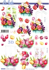 3D-Bogen Fenster mit Tulpen von Nouvelle (8215574)