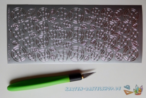 Sticker - Blumen - silber - 1114