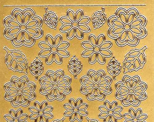 Sticker - Blumen 19 - gold - 1113