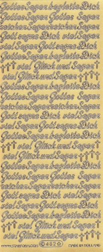 Sticker - Gottes Segen - gold - 482