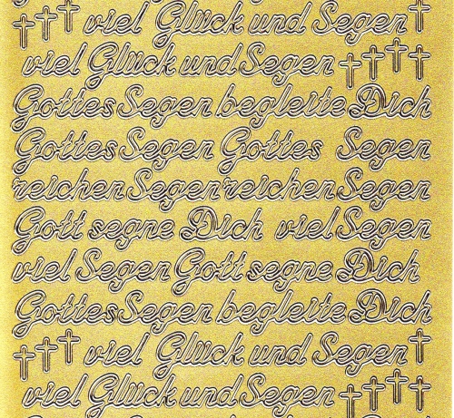 Sticker - Gottes Segen - gold - 482