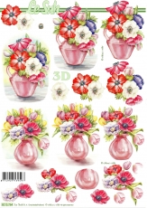 3D-Bogen Vase mit Anemonen von Nouvelle (8215764)