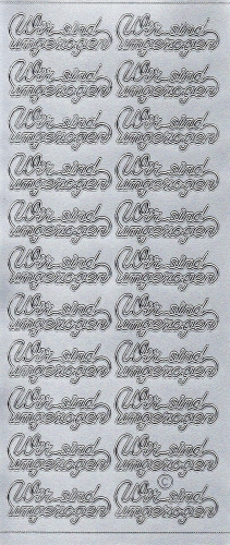 Sticker - Wir sind umgezogen - silber - 418