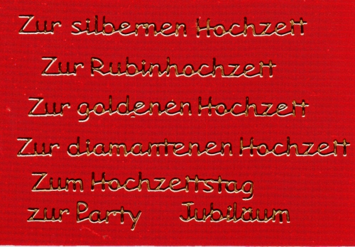 Sticker - Diverses zu Hochzeiten - gold - 443