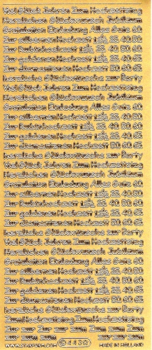 Sticker - Diverses zu Hochzeiten - gold - 443