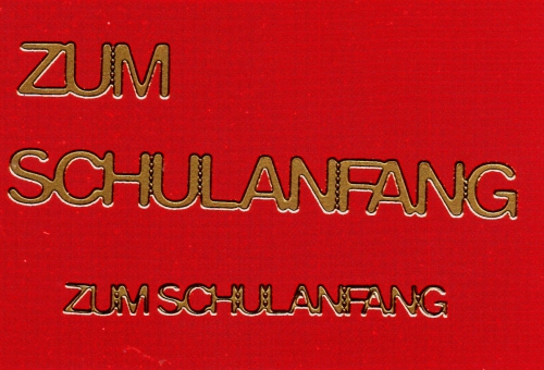 Sticker - Zum Schulanfang - gold - 448
