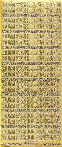 Sticker - Zum Schulanfang - gold - 448