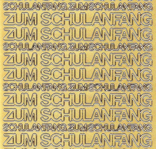 Sticker - Zum Schulanfang - gold - 448