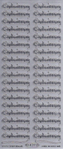 Sticker - Einladung 5 - silber - 439