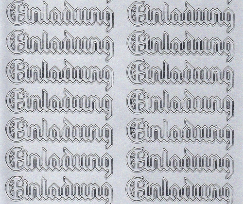 Sticker - Einladung 5 - silber - 439