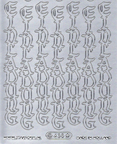 Sticker - Einladung 4 - silber - 438