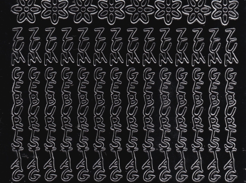 Sticker - Zum Geburtstag 2 - schwarz - 488