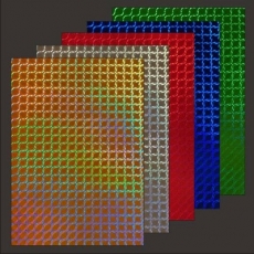 10x Hologramm-Karton Waveline von LeSuh (428801)
