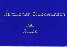 Sticker - Herzlichen Glckwunsch/Viel Glck - silber - 440