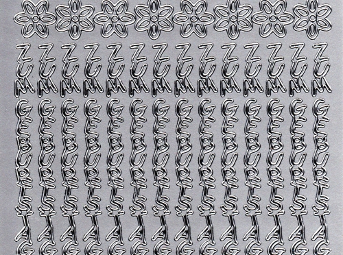 Sticker - Zum Geburtstag 2 - silber - 488