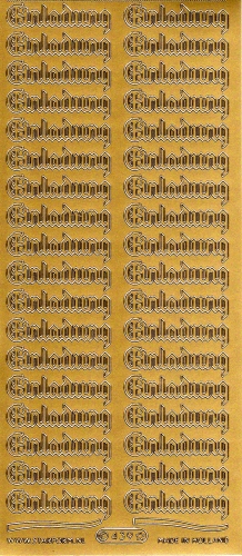 Sticker - Einladung 5 - gold - 439