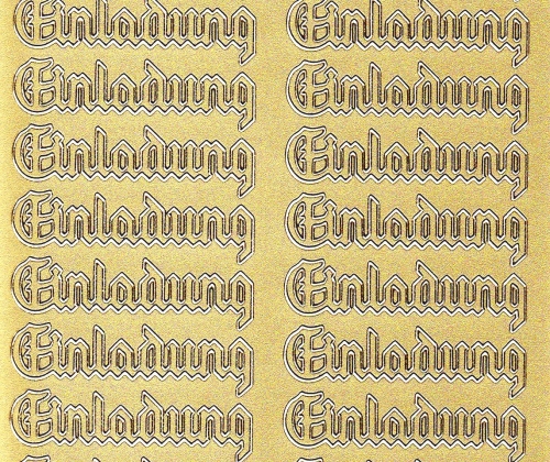 Sticker - Einladung 5 - gold - 439