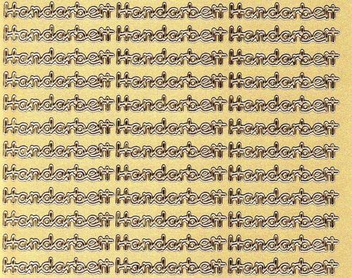 Sticker - Handarbeit - gold - 447