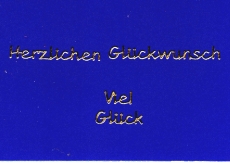 Sticker - Herzlichen Glckwunsch/Viel Glck - gold - 440