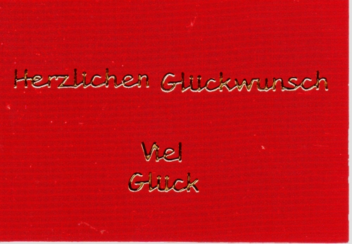 Sticker - Herzlichen Glckwunsch/Viel Glck - gold - 440
