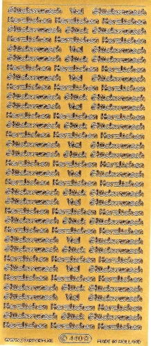 Sticker - Herzlichen Glckwunsch/Viel Glck - gold - 440