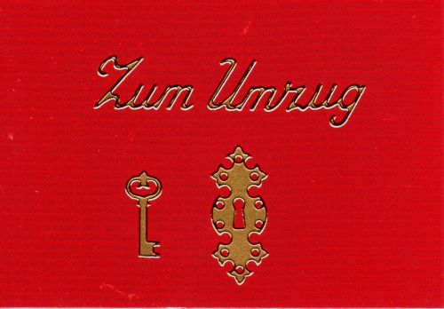 Sticker - Zum Umzug - gold - 437